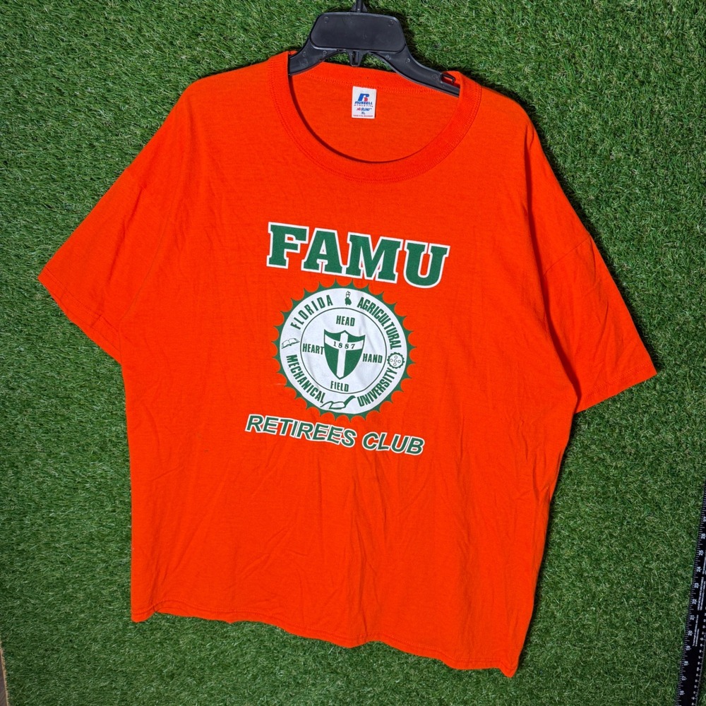 VTG FAMU Florida Mechanical‎ University Retirees Club Orange T-Shirt XL